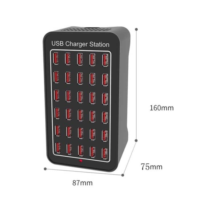 XLD-A7 150 W 30 USB-Anschlüsse Schnellladestation Intelligentes Ladegerät, AC 110–240 V, 150W 30 USB Ports EU Plug, 150W 30 USB Ports US Plug, 150W 30 USB Ports AU Plug, 150W 30 USB Ports UK Plug – Bild 8