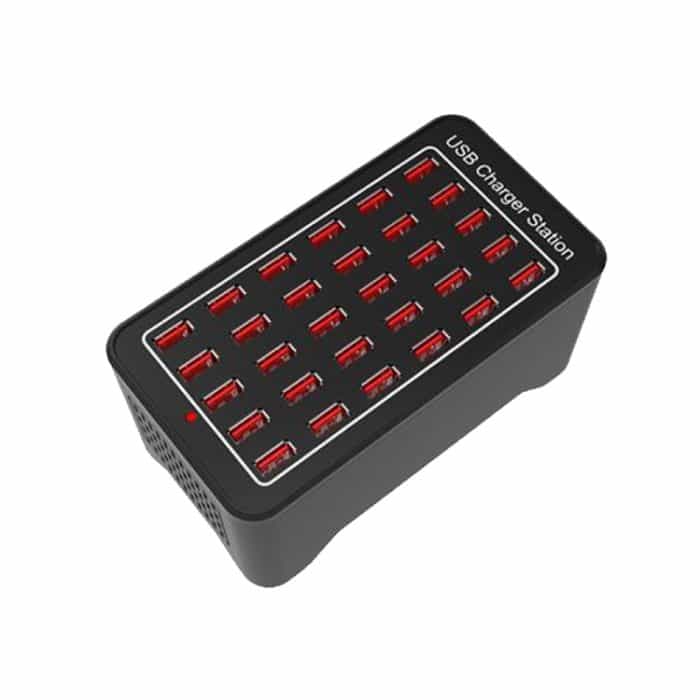 XLD-A7 150 W 30 USB-Anschlüsse Schnellladestation Intelligentes Ladegerät, AC 110–240 V, 150W 30 USB Ports EU Plug, 150W 30 USB Ports US Plug, 150W 30 USB Ports AU Plug, 150W 30 USB Ports UK Plug – Bild 2