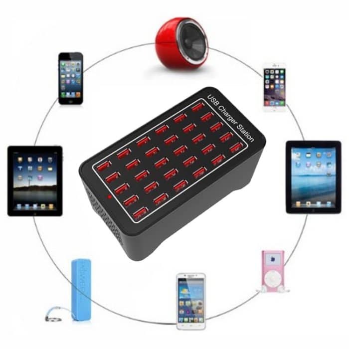 XLD-A7 150 W 30 USB-Anschlüsse Schnellladestation Intelligentes Ladegerät, AC 110–240 V, 150W 30 USB Ports EU Plug, 150W 30 USB Ports US Plug, 150W 30 USB Ports AU Plug, 150W 30 USB Ports UK Plug – Bild 5