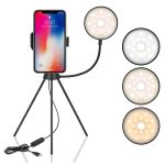 NS-08 Make-up Live Selfie Fill Ring Light Photography LED Dimmable Ringlampe mit Telefon-Stativ-Standhalter
