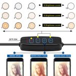 NS-08 Make-up Live Selfie Fill Ring Light Photography LED Dimmable Ringlampe mit Telefon-Stativ-Standhalter – Bild 3