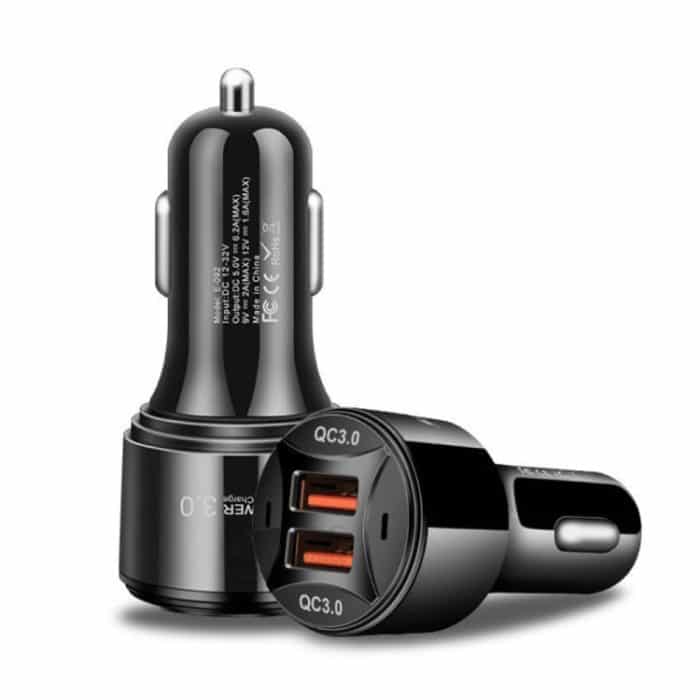 TE-092 36W Dual QC3.0 USB-Schnellladegerät, Car Charger – Bild 1