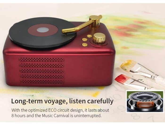 T12 Retro-Stil Bluetooth-Lautsprecher, eingebaute High-Sensitivität FM-Empfangsantenne, Langzeitvoyage – Bild 11