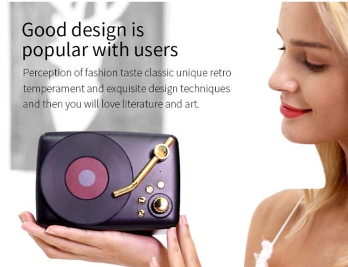 T12 Retro-Stil Bluetooth-Lautsprecher, eingebaute High-Sensitivität FM-Empfangsantenne, Langzeitvoyage – Bild 14