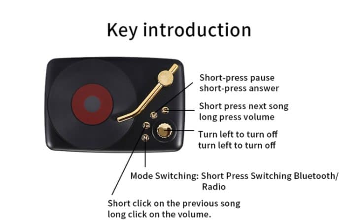 T12 Retro-Stil Bluetooth-Lautsprecher, eingebaute High-Sensitivität FM-Empfangsantenne, Langzeitvoyage – Bild 15