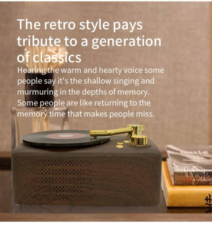 T12 Retro-Stil Bluetooth-Lautsprecher, eingebaute High-Sensitivität FM-Empfangsantenne, Langzeitvoyage – Bild 10