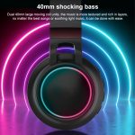 Bunte LED-Bluetooth 5.0-Kopfhörer, faltbar, kabellos, HiFi-Stereo-Headset mit Mikrofon, unterstützt TF-Karte / 3,5 mm AUX – Bild 4