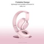 BT06C Süßes kabelloses Bluetooth 5.0-Headset für Kinder mit Mikrofon-LED-Lichtunterstützung, Aux-Eingang – Bild 6