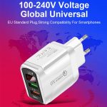 F002C QC3.0 USB + USB 2.0 Schnellladegerät mit LED-Digitalanzeige für Mobiltelefone und Tablets, EU-Stecker, EU Plug – Bild 7