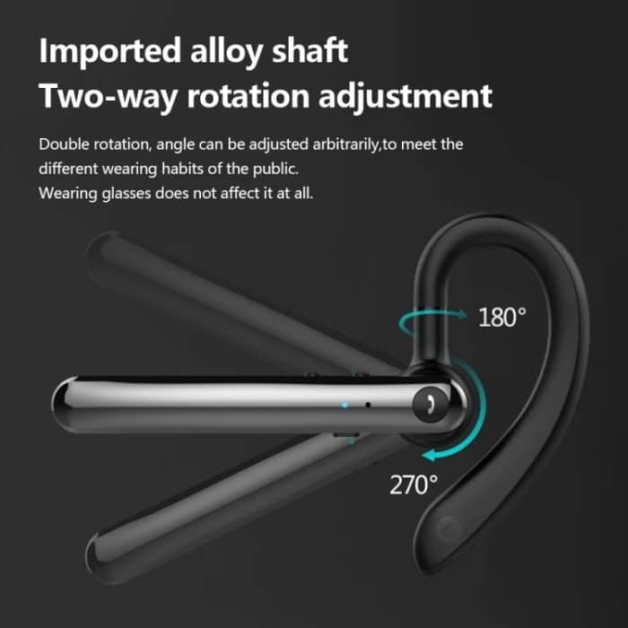 F990 Geräuschunterdrückung, 180 Grad frei drehbarer Haken, Bluetooth 5.0-Ohrhörer, kabelloser Freisprech-Business-Stereo-Kopfhörer mit Mikrofon – Bild 4