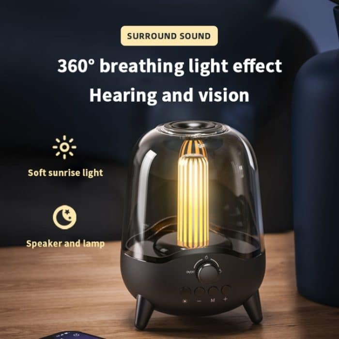 LP-20 LED-Nachtlicht, kabelloser Bluetooth 5.0-Musiklautsprecher, unterstützt TF-Karte/AUX – Bild 2