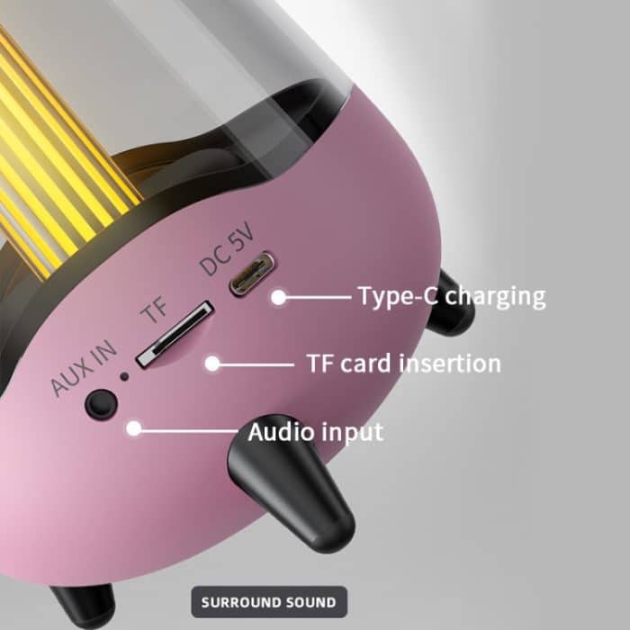 LP-20 LED-Nachtlicht, kabelloser Bluetooth 5.0-Musiklautsprecher, unterstützt TF-Karte/AUX – Bild 5