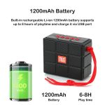 T&G TG311 LED-Taschenlampe, tragbarer Bluetooth-Lautsprecher, unterstützt TF-Karte/FM/3,5 mm AUX/U-Disk – Bild 6