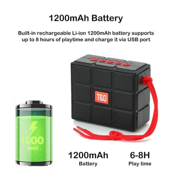 T&G TG311 LED-Taschenlampe, tragbarer Bluetooth-Lautsprecher, unterstützt TF-Karte/FM/3,5 mm AUX/U-Disk – Bild 6