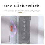 T&G TG193 Tragbarer Bluetooth-Lautsprecher, LED-Licht, wasserdichter Outdoor-Subwoofer, unterstützt TF-Karte/FM-Radio/AUX – Bild 8