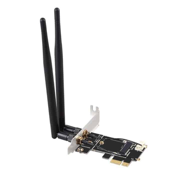 PCIe-1x-Karte zum NGFF-ekey Dual-Antennenadapter – Bild 1