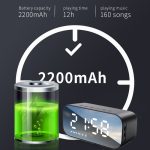 AEC BT518 Tragbare drahtlose Bluetooth-Lautsprecher-LED-Wecker-Unterstützung AUX / TF-Karte / FM – Bild 4