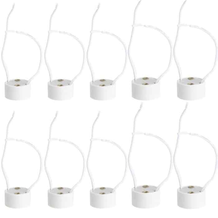 10 stücke GU10 Sockel LED Birne Halogenlampe Halter Base Keramik Kabelstecker Für alle GU10 Lampe – Bild 1