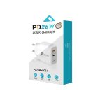 PD25W USB-C / Typ-C + QC3.0 USB Dual Ports Schnellladegerät mit USB-zu-Micro-USB-Datenkabel, EU-Stecker, EU Plug + USB to Micro USB Cable – Bild 7