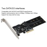 SATA3.0 PCIe3.0 auf 2-Port M.2 (B-KEY) Adapterkarte – Bild 3