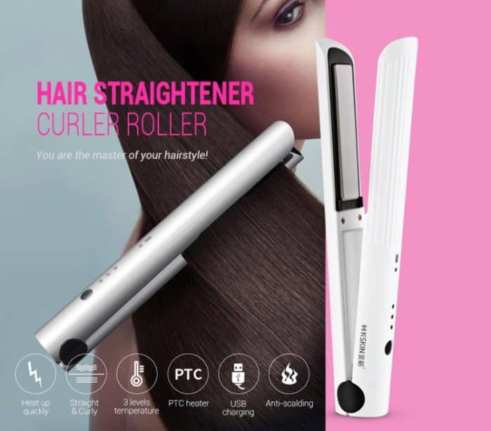 K-SKIN Tragbarer wiederaufladbarer Haarglätter Lockenwickler Akku Einstellbare Temperatur Schnelle Hitze Keramik Eisen Styling Tool – Bild 5