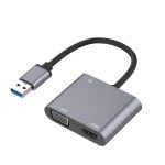 3 in 1 USB bis HDMI / VGA / Audio-Hub-Adapter