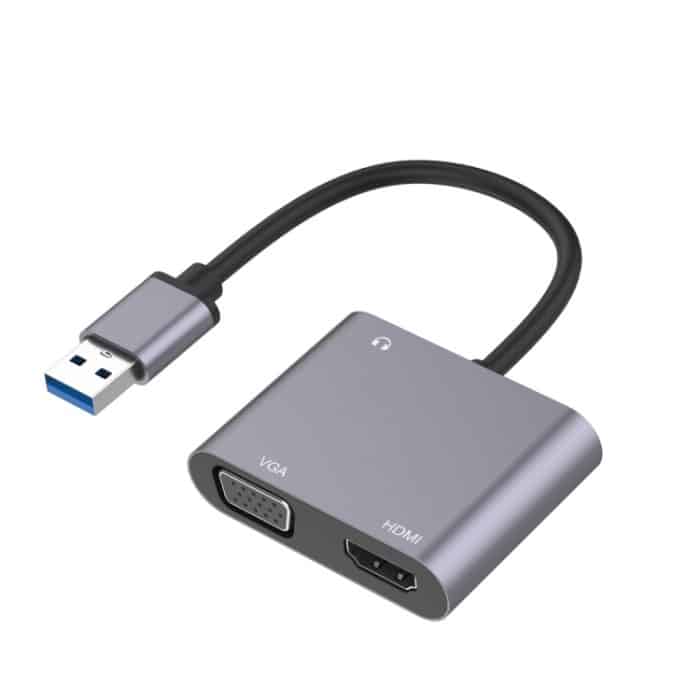 3 in 1 USB bis HDMI / VGA / Audio-Hub-Adapter – Bild 1