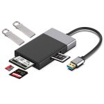 6-in-1 USB 3.0 zu USB3.0 x 2 + CF-Karte + TF-Karte + SD-Karte + XQD-Karten-Hub-Adapter