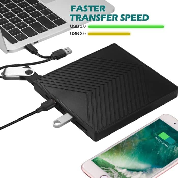6-in-1-CD- und DVD-Recorder externes USB 3.0-optisches Laufwerk – Bild 5