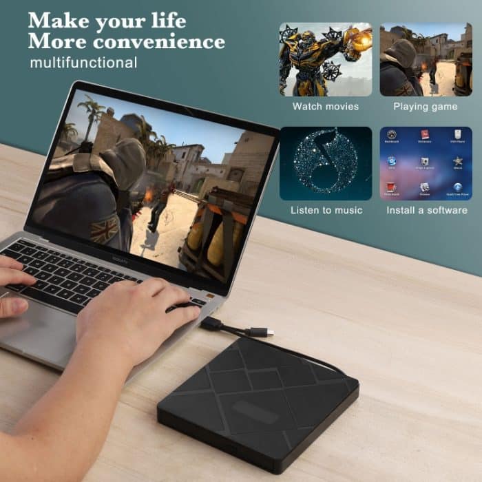 USB 3.0-Typ-C-DVD-Player-CD-Burner-ROM +/- RW-Optischer Leserschreiber – Bild 6