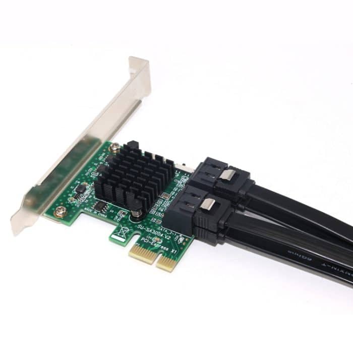 PCI Express 4 Port PCI-E X1 / X4 / X8 / X16 Converter PCIe zum SATA-Erweiterungsadapter – Bild 3