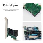 PCI Express 4 Port PCI-E X1 / X4 / X8 / X16 Converter PCIe zum SATA-Erweiterungsadapter – Bild 4