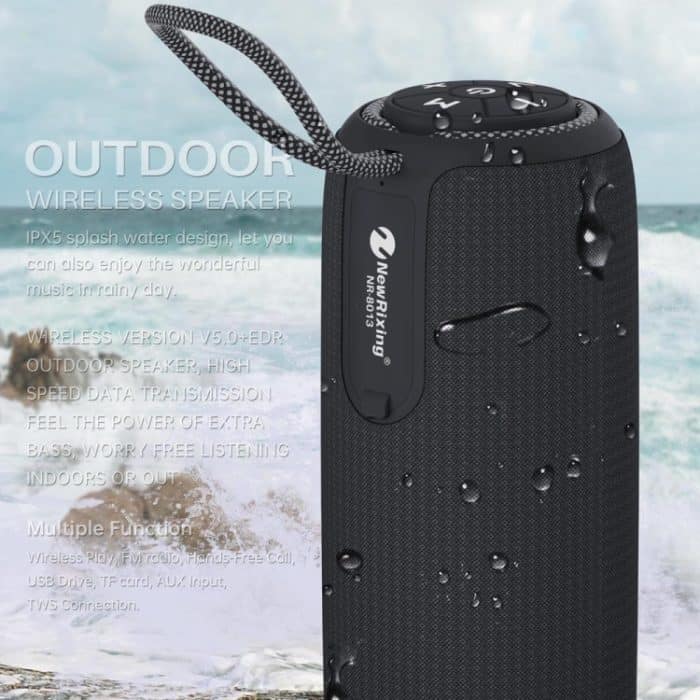 NewRixing NR8013 10W TWS Tragbarer kabelloser Stereolautsprecher, unterstützt TF-Karte / FM – Bild 3