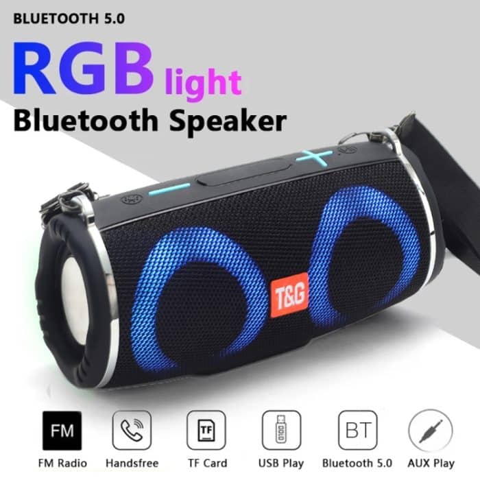 T&G TG642 RGB Licht wasserdichter tragbarer Bluetooth-Lautsprecher, unterstützt FM/TF-Karte, TG642 – Bild 2