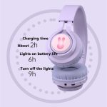 BT06C+ Niedliches kabelloses Bluetooth-Headset für Kinder mit Kopfmontage, Mikrofon und LED-Licht – Bild 5