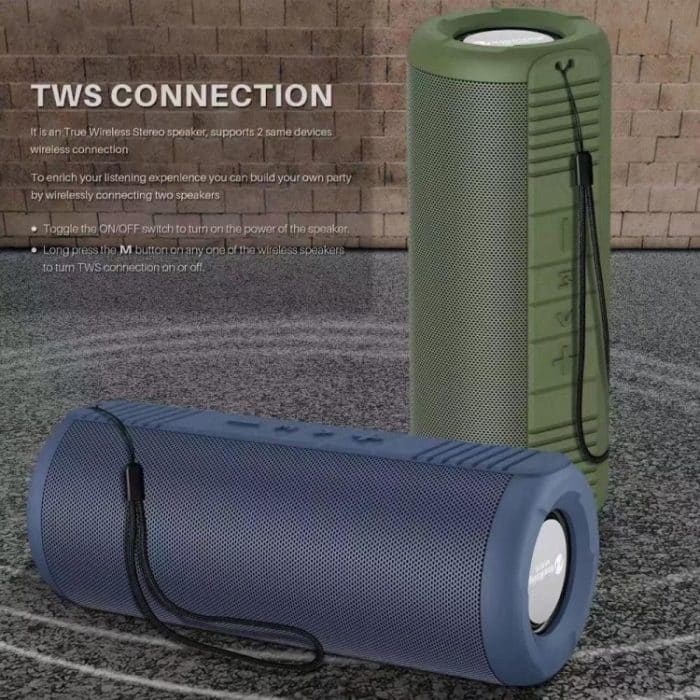 NewRixing NR9019 TWS Tragbarer Stereo-Bluetooth-Lautsprecher, unterstützt TF-Karte/FM – Bild 5