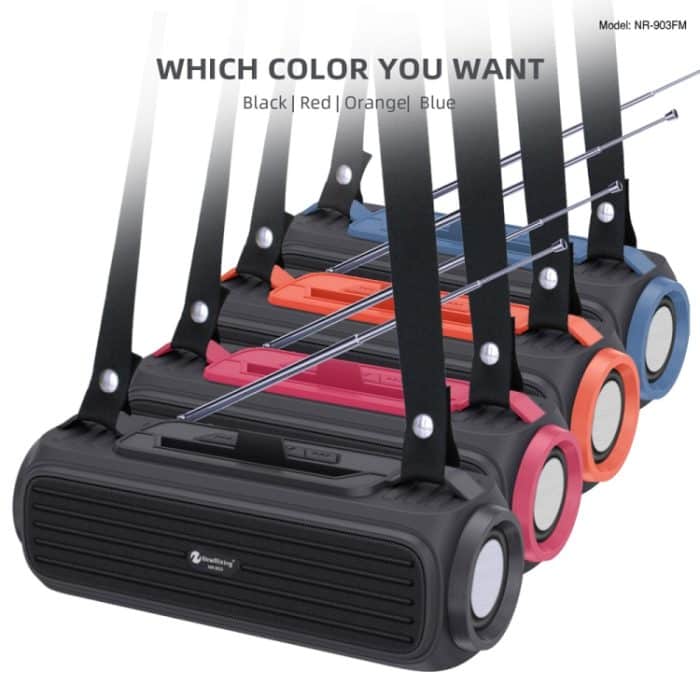 NewRixing NR903F TWS Tragbarer Outdoor-Bluetooth-Lautsprecher, unterstützt TF-Karte/FM – Bild 2