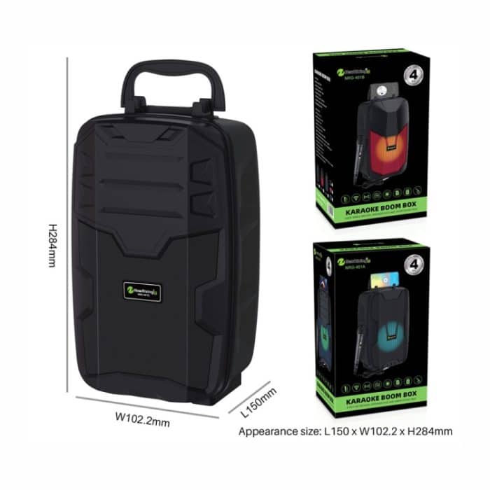 NewRixing NRG401C Tragbarer kabelloser Karaoke-Lautsprecher für den Außenbereich, leistungsstarker Audioverstärker, With Mic, No Mic – Bild 8