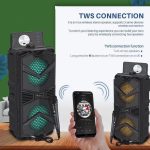 NewRixing NRG5501B Tragbarer kabelloser Karaoke-Lautsprecher für den Außenbereich, 16 W Audioverstärker, with Mic, No Mic – Bild 4