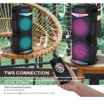 NewRixing NRG6601A Tragbarer kabelloser Karaoke-Lautsprecher für den Außenbereich, 20 W, Audioverstärker mit Mikrofon – Bild 4