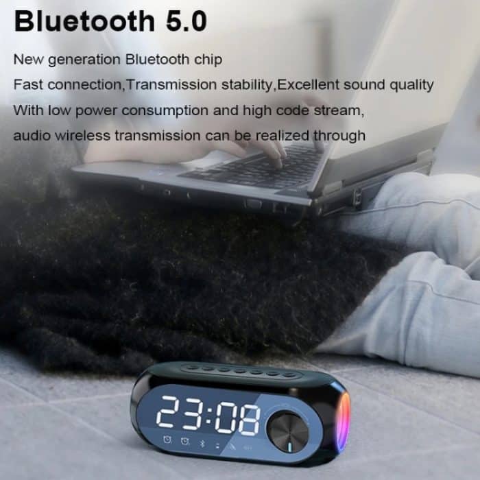 AEC S8 Wecker Bluetooth-Lautsprecher mit LED-Lichtunterstützung TF / FM, S8 – Bild 5