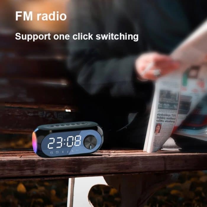 AEC S8 Wecker Bluetooth-Lautsprecher mit LED-Lichtunterstützung TF / FM, S8 – Bild 6