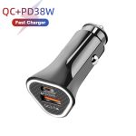 TE-P23 38W PD 20W USB-C / Typ-C + QC3.0 USB-Dreieck-Autoladegerät + USB-auf-USB-C/Typ-C-Datenkabel, Länge: 1 m, with Type-C Cable – Bild 8