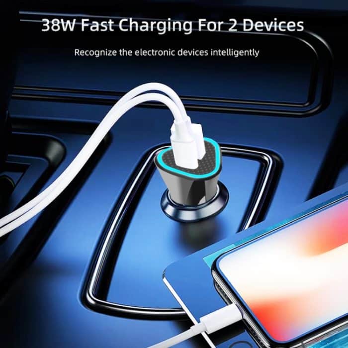 TE-P23 38W PD 20W USB-C / Typ-C + QC3.0 USB-Dreieck-Autoladegerät + USB-auf-USB-C/Typ-C-Datenkabel, Länge: 1 m, with Type-C Cable – Bild 6