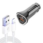 TE-P23 38W PD 20W USB-C / Typ-C + QC3.0 USB-Dreieck-Autoladegerät + USB-auf-8-Pin-Datenkabel, Länge: 1 m, with 8 Pin Cable