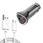 TE-P23 38W PD 20W USB-C / Typ-C + QC3.0 USB-Dreieck-Autoladegerät + USB-auf-Micro-USB-Datenkabel, Länge: 1 m, with Micro USB Cable