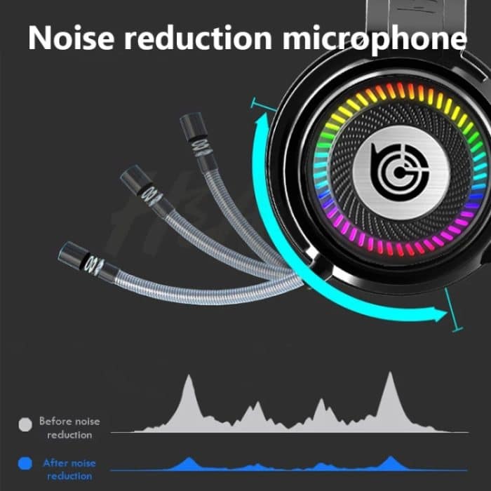 GT9 Professional LED LED Light -Wired Gaming Headset mit MIC für PC/PS4/PS5 – Bild 3