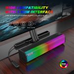Q9 10W USB Soundbar Home Theater PC Surround Sound Box Kabelgebundener Computerlautsprecher mit RGB Light – Bild 3
