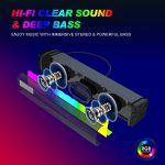 Q9 10W USB Soundbar Home Theater PC Surround Sound Box Kabelgebundener Computerlautsprecher mit RGB Light – Bild 4