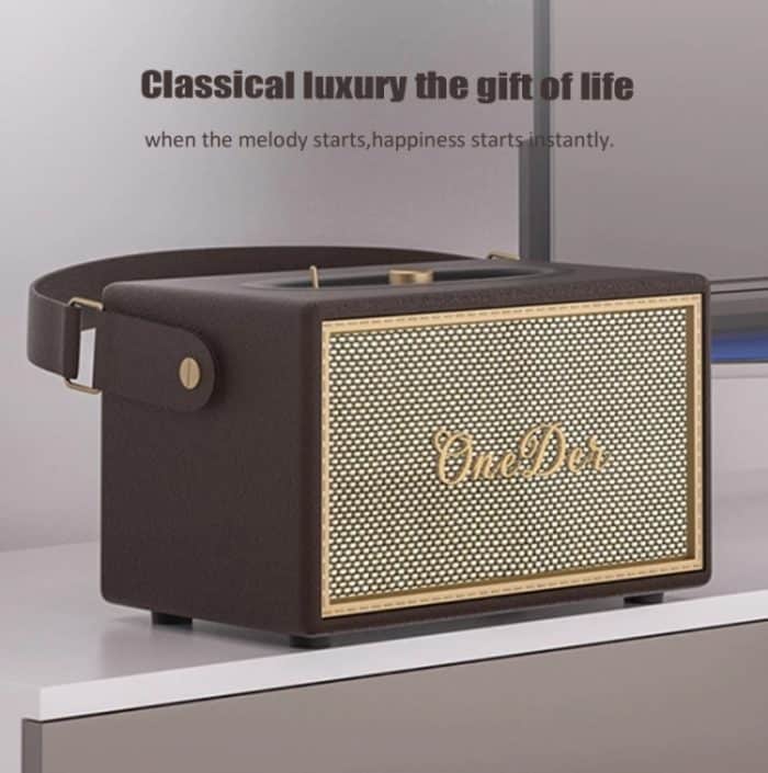 Oneder D6 40W Retro klassischer tragbarer Bluetooth-Außenlautsprecher aus Holz, D6 – Bild 7